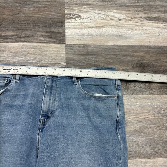 Levis 505 Faded Blue Womens 16S 33x29 Straight Stretch Denim Jeans Red Tab EUC - Picture 8 of 14